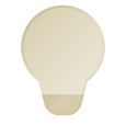 Icon goldfarbene Glühlampe als Symbol für Wissen und Glossar.