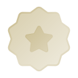 Icon goldfarbener Stern als Symbol für Qualität.