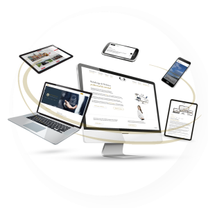 Responsive Webdesign Beispiele auf PC, Laptop, Tablet und Smartphone.